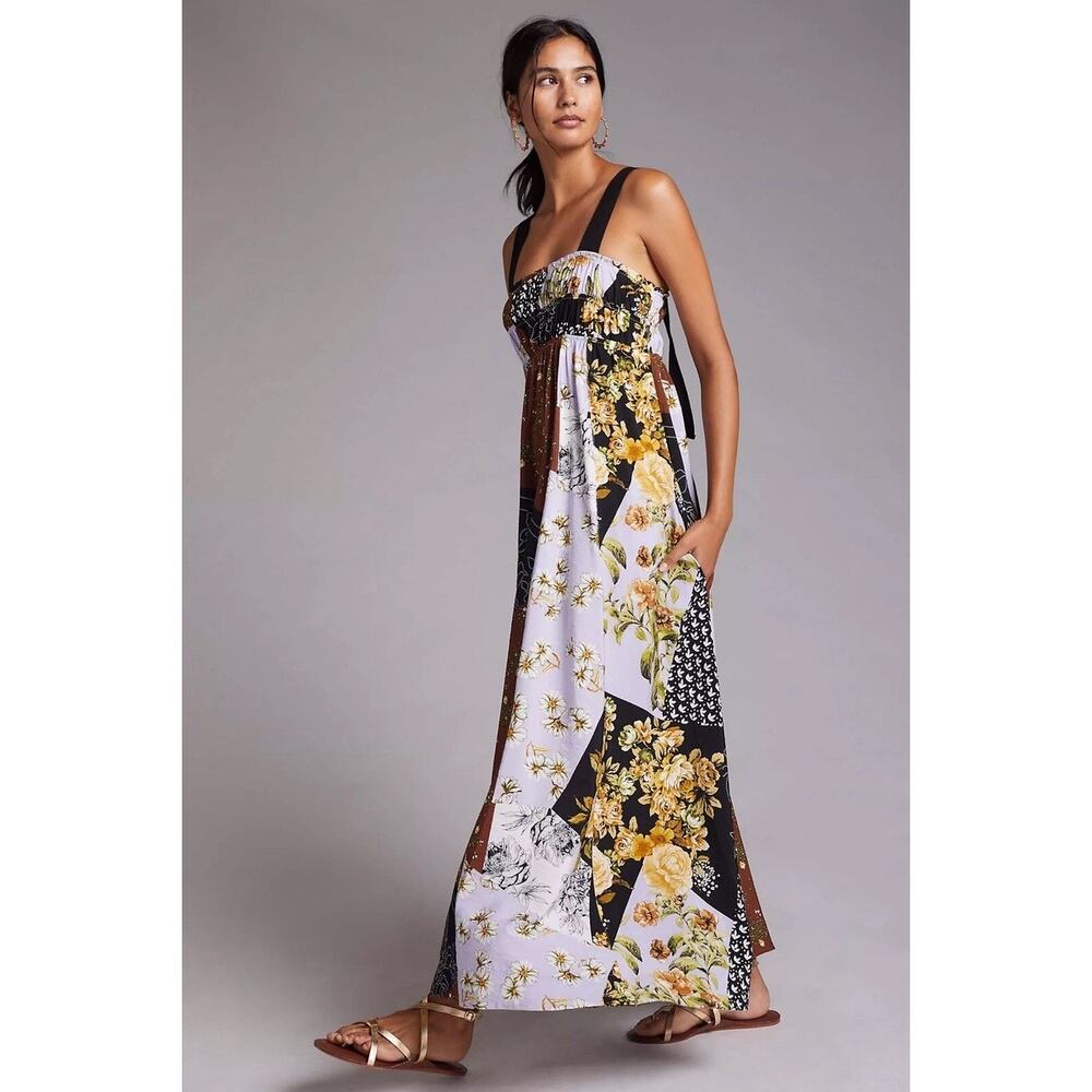 NWT Sold Out Maeve by Anthropologie Floral Patchwork Maxi Dress Size 1x
